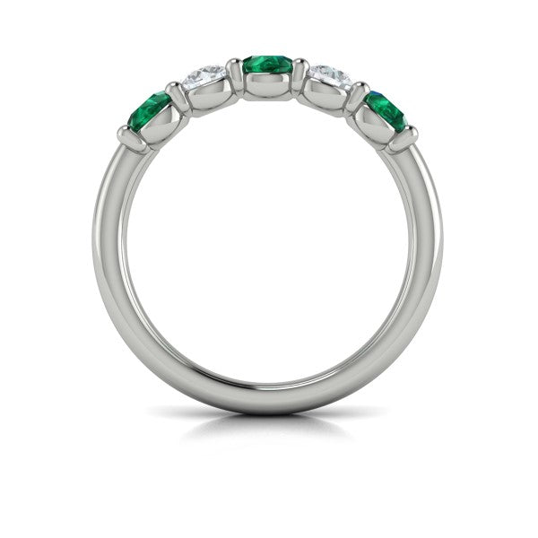 Colored Bands Wedding Band in Platinum by Vlora Bridal