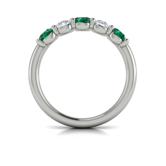 Colored Bands Wedding Band in Platinum by Vlora Bridal
