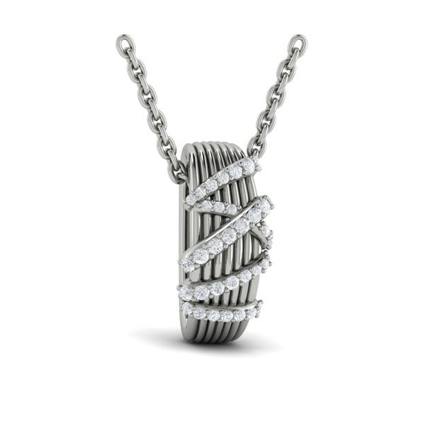Diamond Ribbon Pendant
