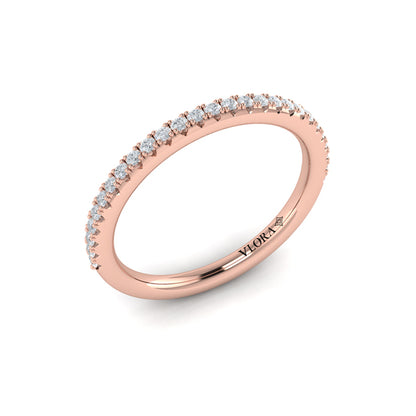 Matching Bands Wedding Band in 14K Rose Gold by Vlora Bridal