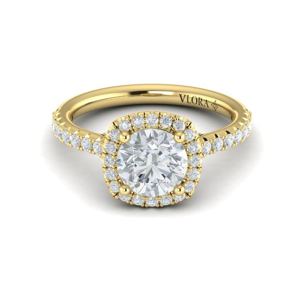 Timeless Euro Halo Round Engagement Ring