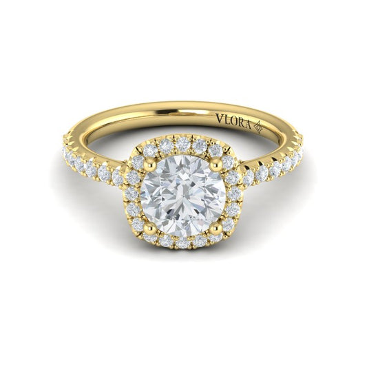 Timeless Euro Halo Round Engagement Ring