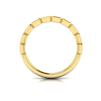 Bezel-Set Emerald Cut Stackable Band