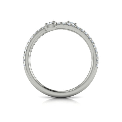 Stackable Bands Wedding Band in Platinum by Vlora Bridal