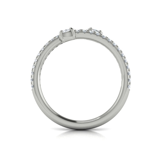 Stackable Bands Wedding Band in Platinum by Vlora Bridal