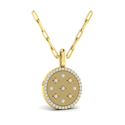 Star Diamonds and Diamond Pendant Necklace