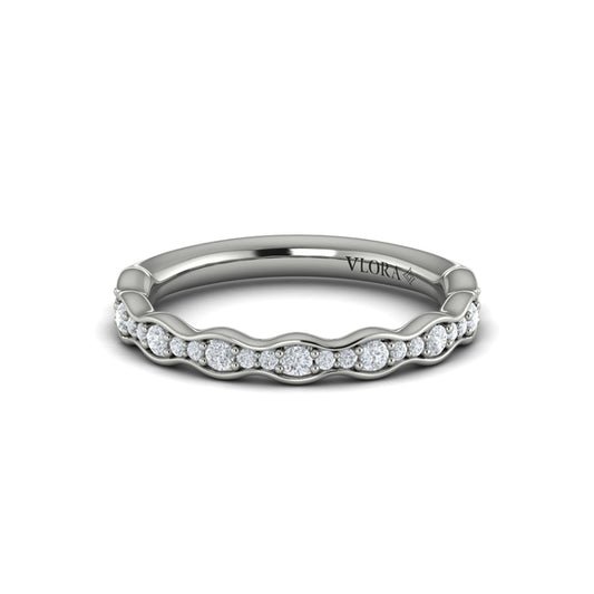 Stackables Wedding Band in Platinum by Vlora Bridal