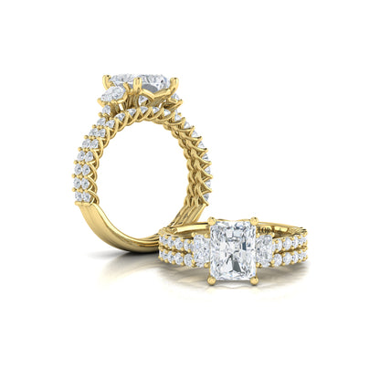 Matching Bands Wedding Band in 14K Yellow Gold by Vlora Bridal