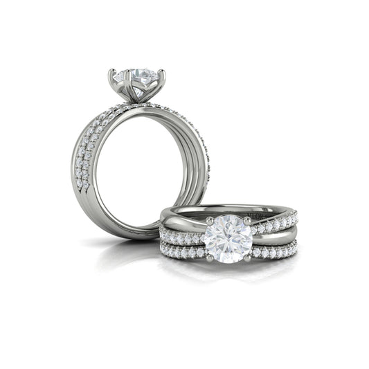 Matching Bands Wedding Band in Platinum by Vlora Bridal