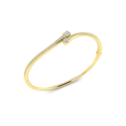 Sculpted Mixed Shape Diamond Bangle