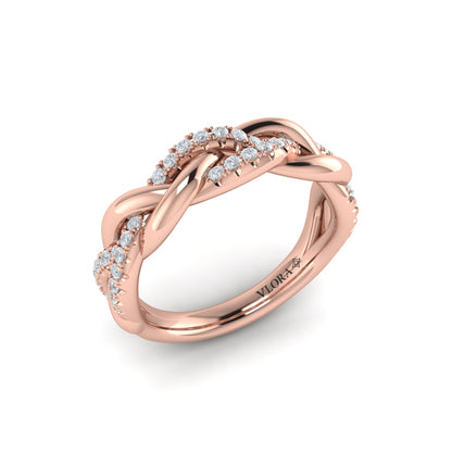 Alternating Diamond Twist Ring