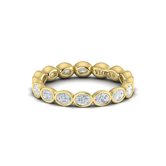 Bezel Set Oval Eternity Ring