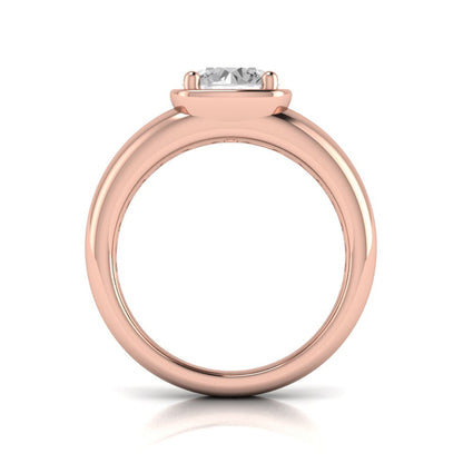 Golden Statement Engagement Ring