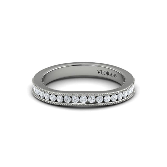 Matching Bands Wedding Band in Platinum by Vlora Bridal