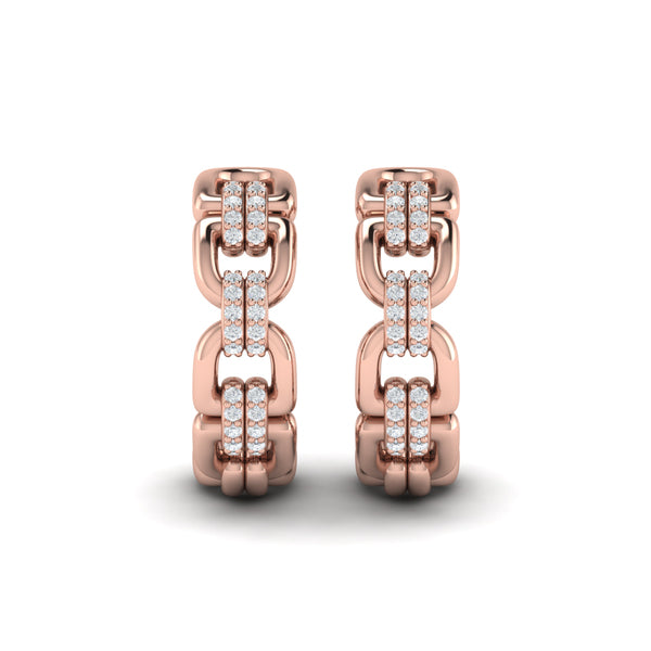 Linked Curves with Diamond Accent Earrings