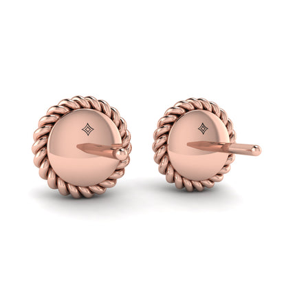 Round Shaped Diamond Pavé Earrings