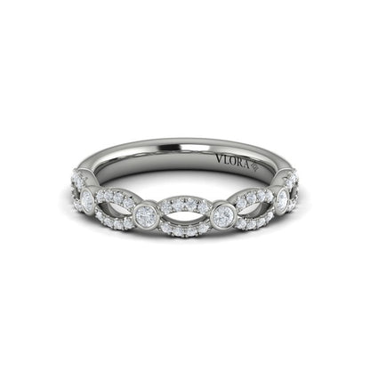 Stackable Bands Wedding Band in Platinum by Vlora Bridal