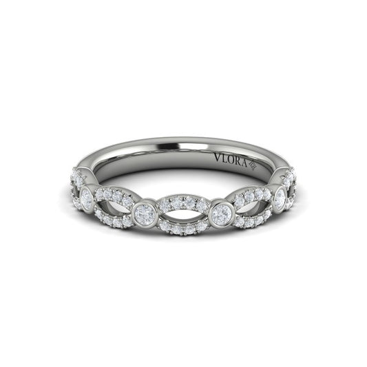 Stackable Bands Wedding Band in Platinum by Vlora Bridal