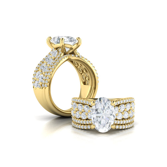 Matching Bands Wedding Band in 14K Yellow Gold by Vlora Bridal