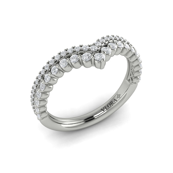 Contour Bands Wedding Band in Platinum by Vlora Bridal