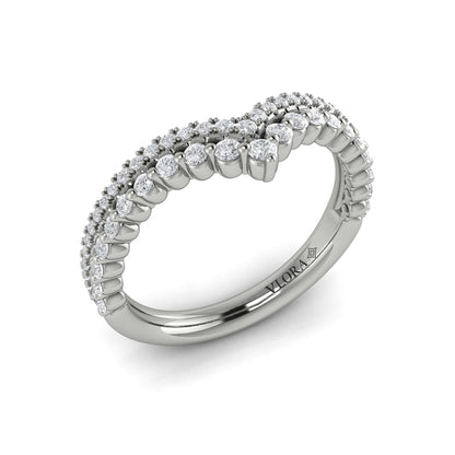 Contour Bands Wedding Band in Platinum by Vlora Bridal
