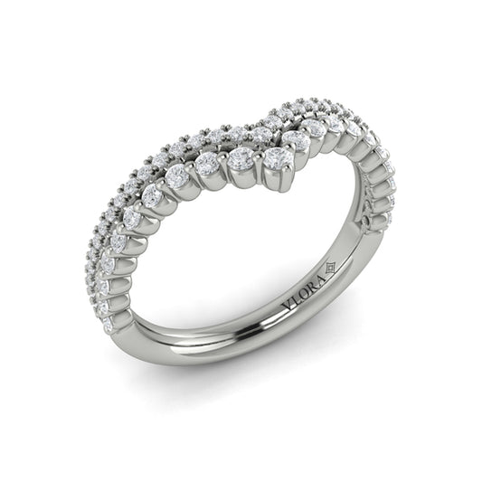 Contour Bands Wedding Band in Platinum by Vlora Bridal
