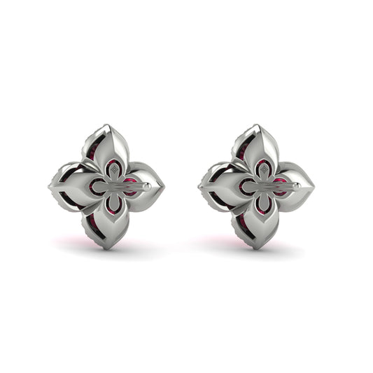 Petal Ruby Blossom Earrings