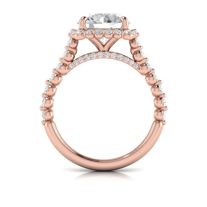 Floating Halo Round Engagement Ring