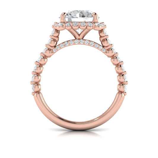 Floating Halo Round Engagement Ring