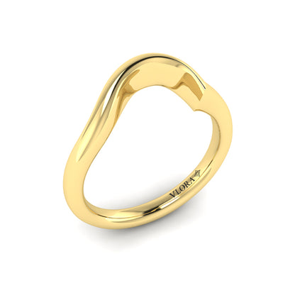 Matching Band for Modern Swirl Bezel Engagement Ring