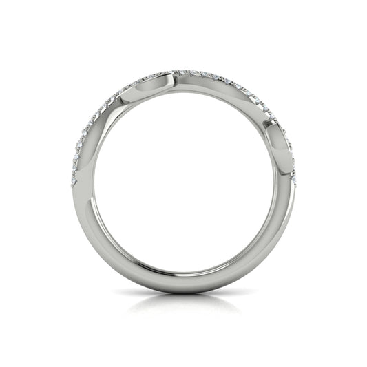 Stackable Bands Wedding Band in Platinum by Vlora Bridal