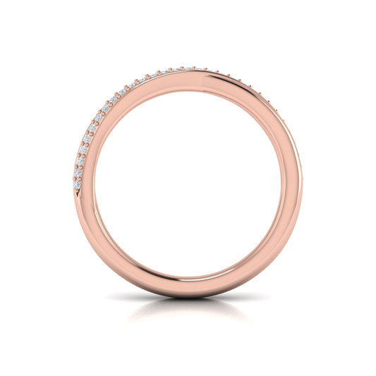 Slim Crossed Stackable Band