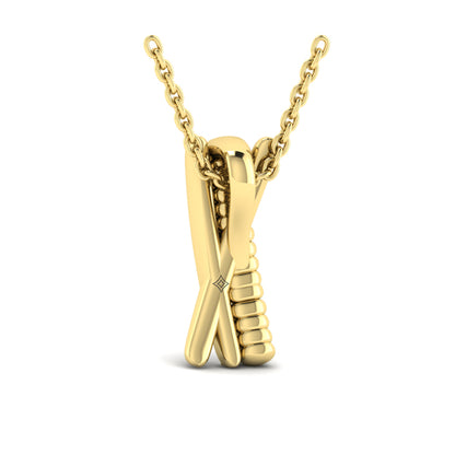 Textured Crossed Pendant