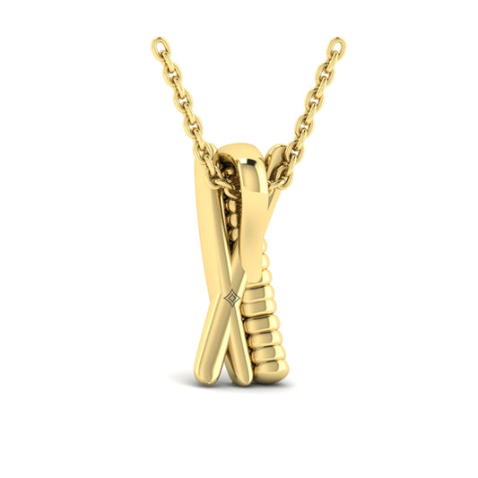 Textured Crossed Pendant