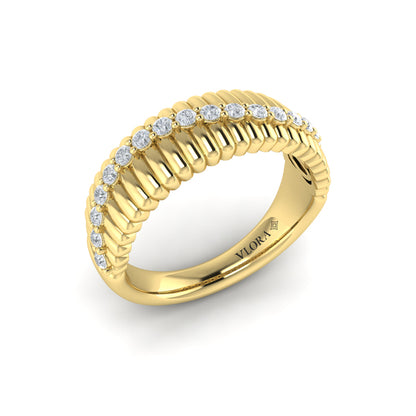 Fluted Wave Ring