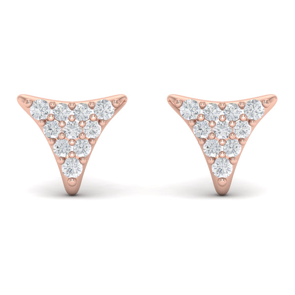Diamond Trinity Stud Earrings
