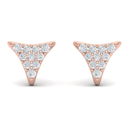 Diamond Trinity Stud Earrings