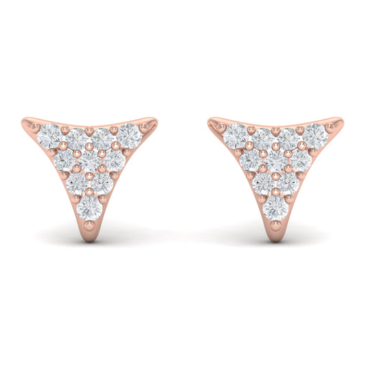 Diamond Trinity Stud Earrings