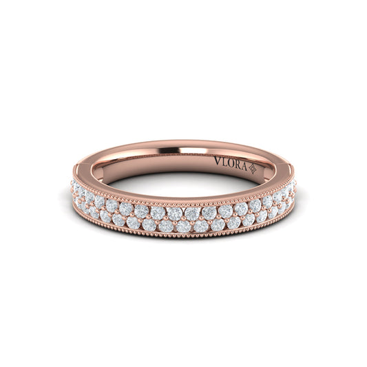 Vintage-Inspired Pave Stackable Band