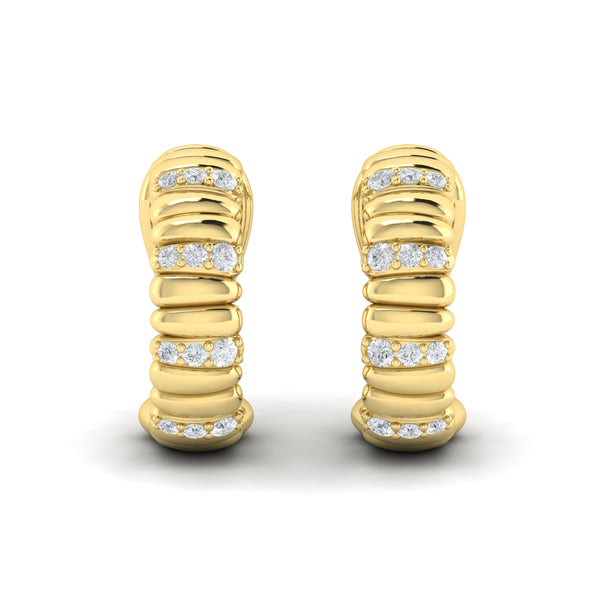 Textured Leverback Hoop Earrings