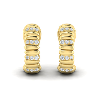 Textured Leverback Hoop Earrings