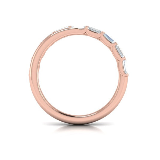 Crossed Baguette Stackable Band