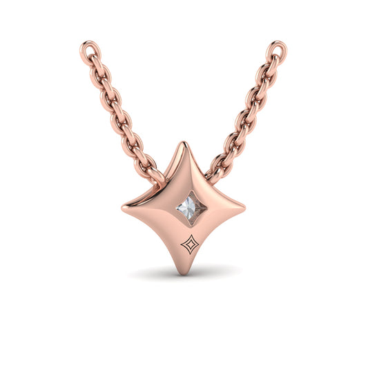 Single Diamond Vlora Star Pendant Necklace