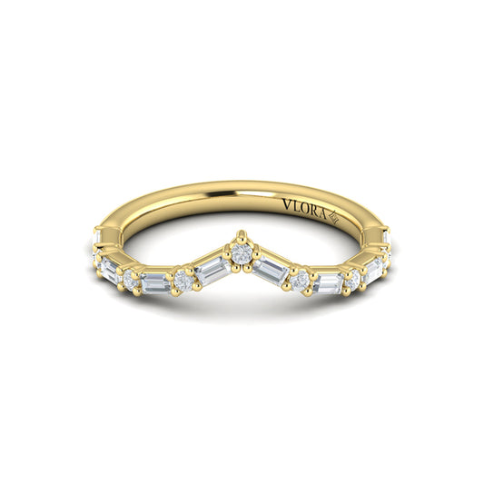 Diamond Baguette Chevron Ring
