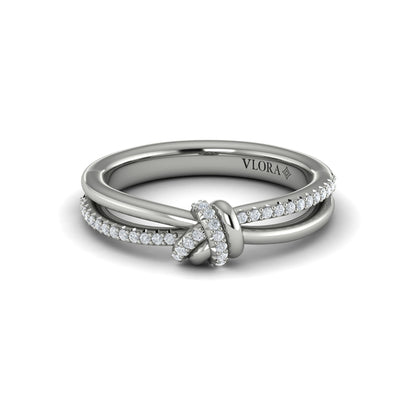 Pavé Diamond Knot Ring