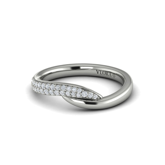 Stackables Wedding Band in Platinum by Vlora Bridal