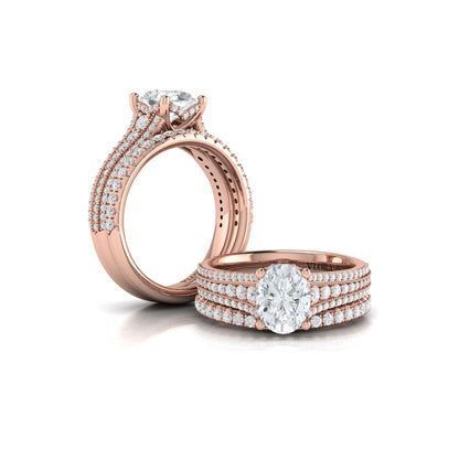 Matching Bands Wedding Band in 14K Rose Gold by Vlora Bridal