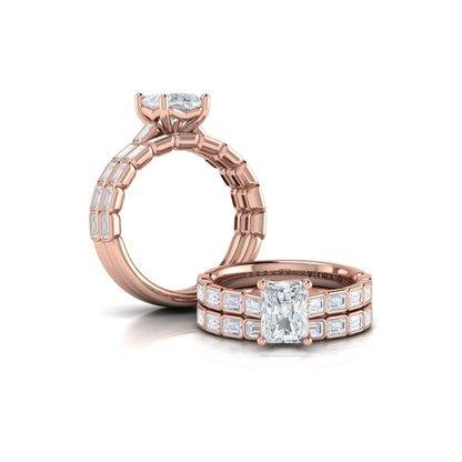 Matching Bands Wedding Band in 14K Rose Gold by Vlora Bridal