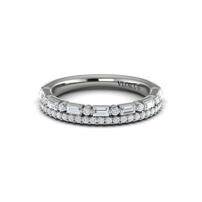 Stackable Bands Wedding Band in Platinum by Vlora Bridal