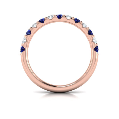 Sapphire and Diamond Stackable Band